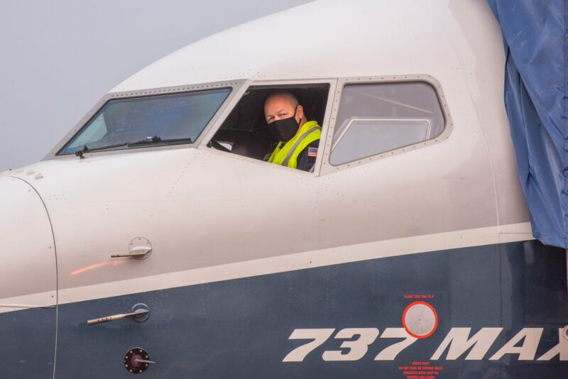 FAA Administrator Steve Dickson puts a 737 MAX through its paces.