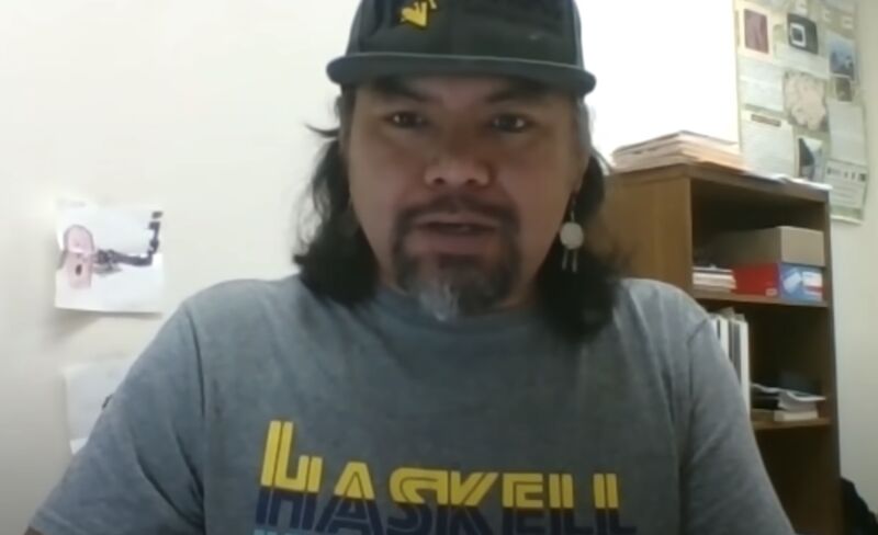 Melvinjohn Ashue, vice chairman of the Hoh Tribe, seen in a screenshot from a video produced by the Washington State Department of Commerce.