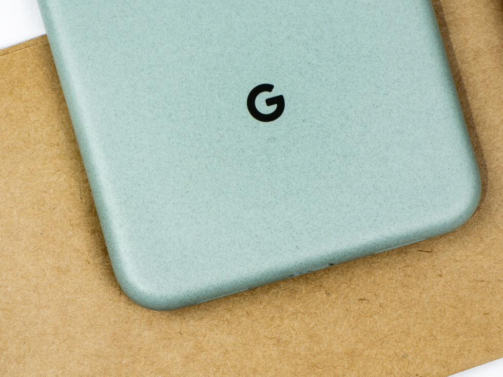 The back finish of the Pixel 5 kind of looks like a paper bag or construction paper.