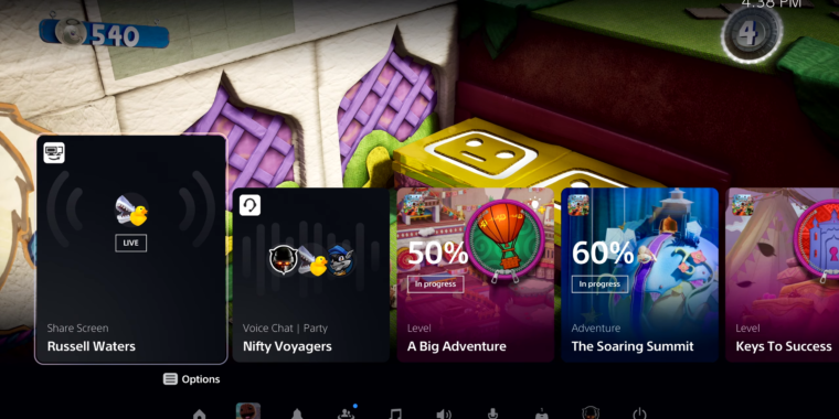 PlayStation 5 UI revealed: “Activity” picture-in-picture | Ars Technica
