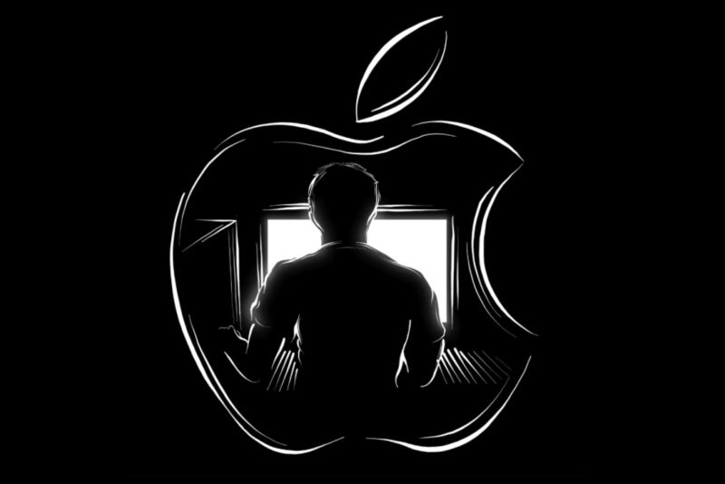 cool apple logo with pictures inside of it