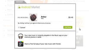 Pictures of Google Music.