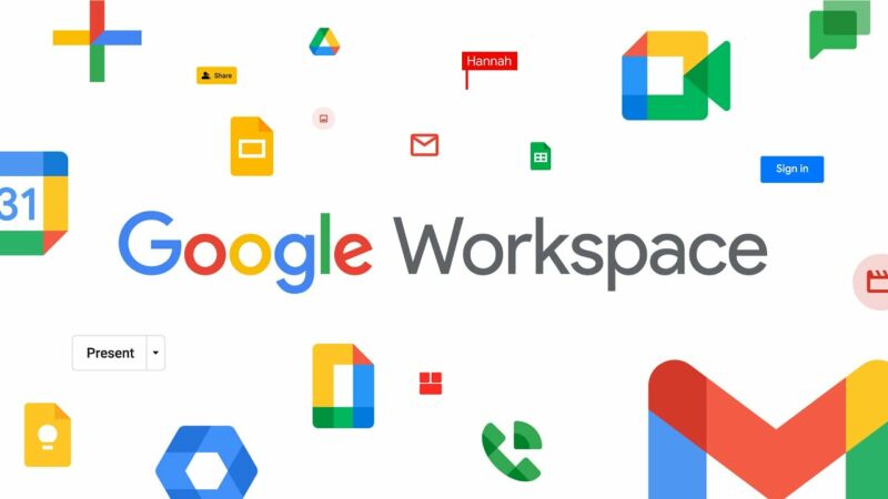 The Google Workspace icons.