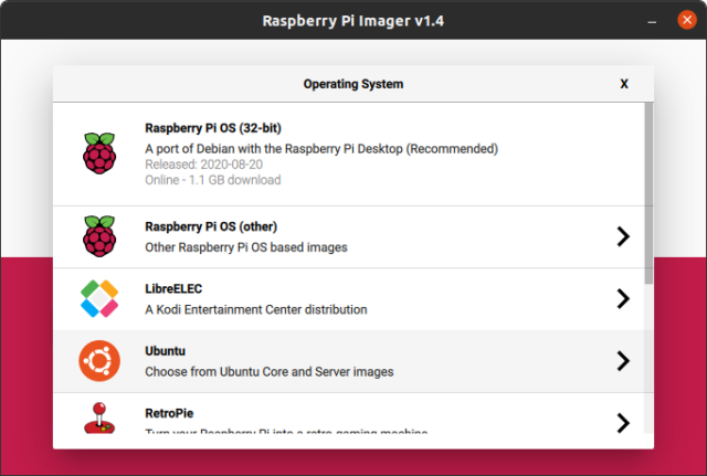 Ubuntu 20.10 Desktop is an option in the standard Raspberry Pi imager tool now.
