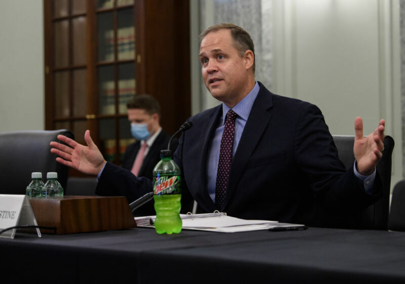 NASA Administrator Jim Bridenstine testifies before a US Senate Commerce, Science, and Transportation committee on September 30, 2020.