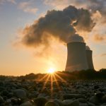 Image of two power plant cooling towers.