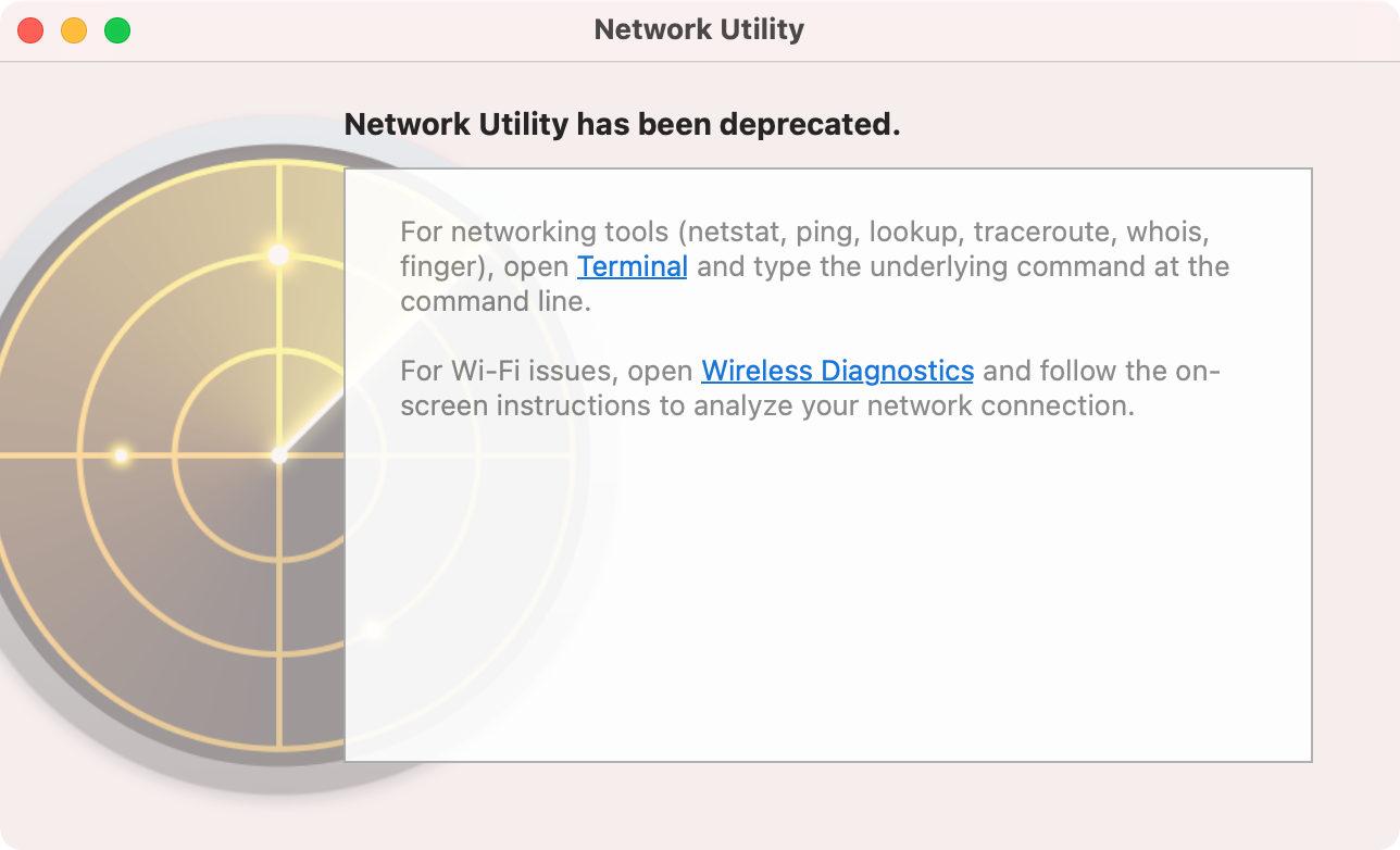 RIP in peace, Network Utility. 