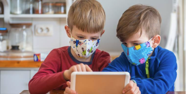Technology These masks have a variety of cotton materials with fun kids' patterns, from school subjects to superheroes. All have three layers with a filtration layer in the middle.
