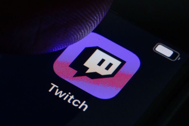 An icon for the Twitch app displayed on a smartphone screen.