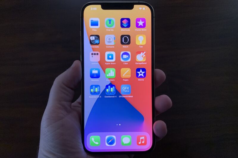 The iPhone 12 Pro Max screen