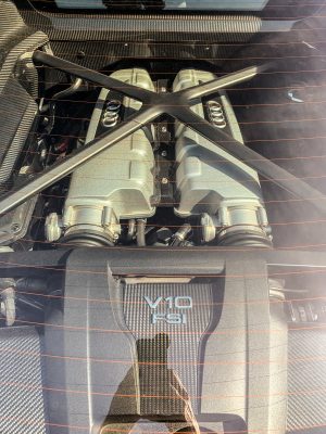 An Audi R8 V10 engine