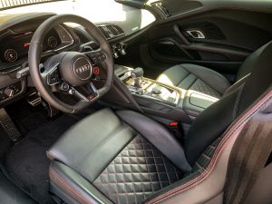 The interior of an Audi R8