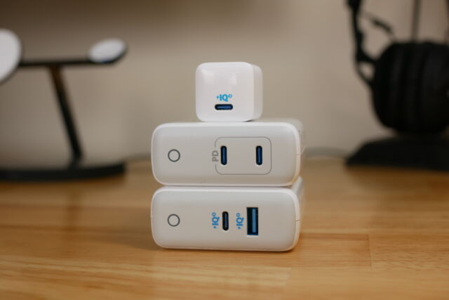 Anker's compact PowerPort III Nano (top) can charge new iPhones as quickly as possible.