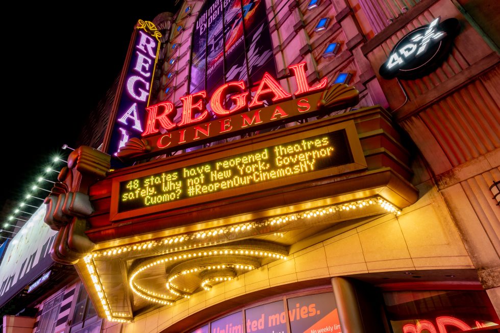 The Times Square Regal Cinema begs to be allowed open in October, 2020, but what movies would it even play?