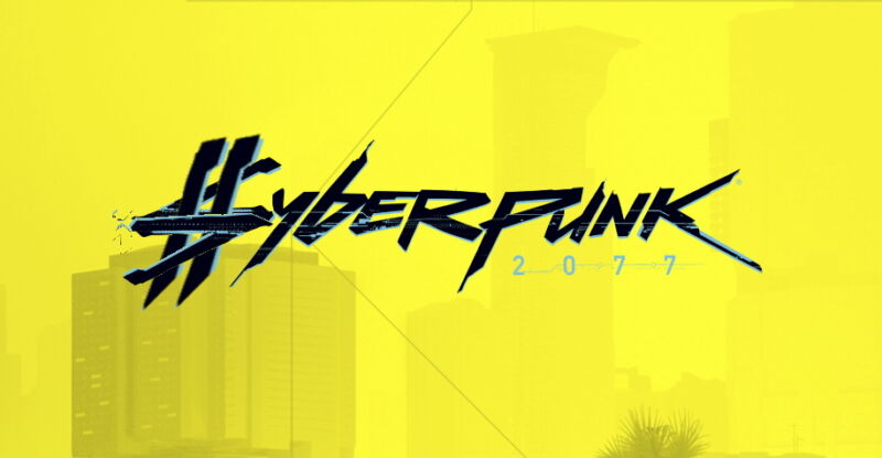 Logo for new video game Cyberpunk 2077.