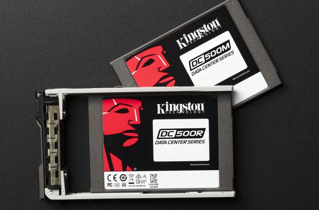 Kingston's DC500 series of drives comes in two variants—a less-expensive 500R "read optimized" version and the heavier-duty 500M "mixed workload" version we're testing today.