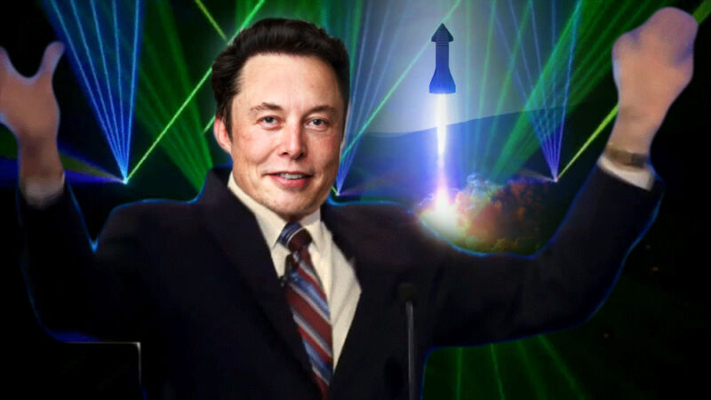 A photoshopped image shows Elon Musk in a pose similar to a popular meme of Ron Paul.