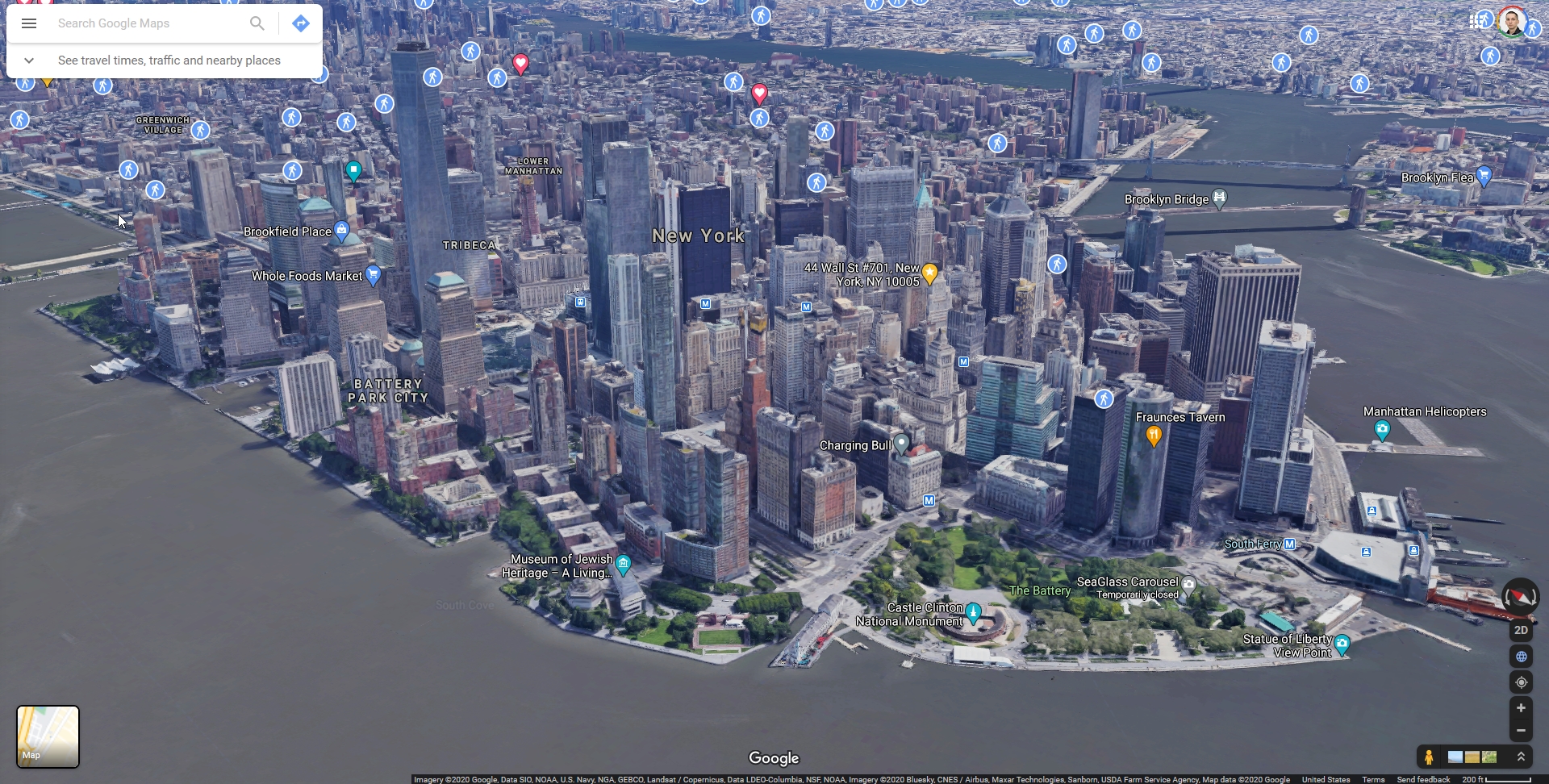 3d view on and off google earth