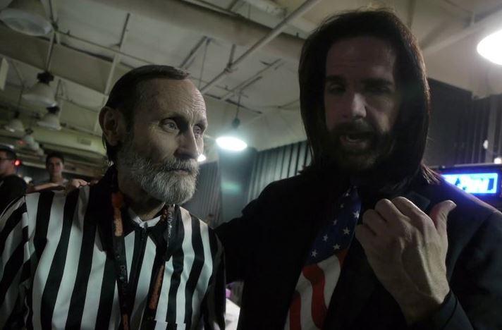 Twin Galaxies founder Walter Day (left) with Billy Mitchell.