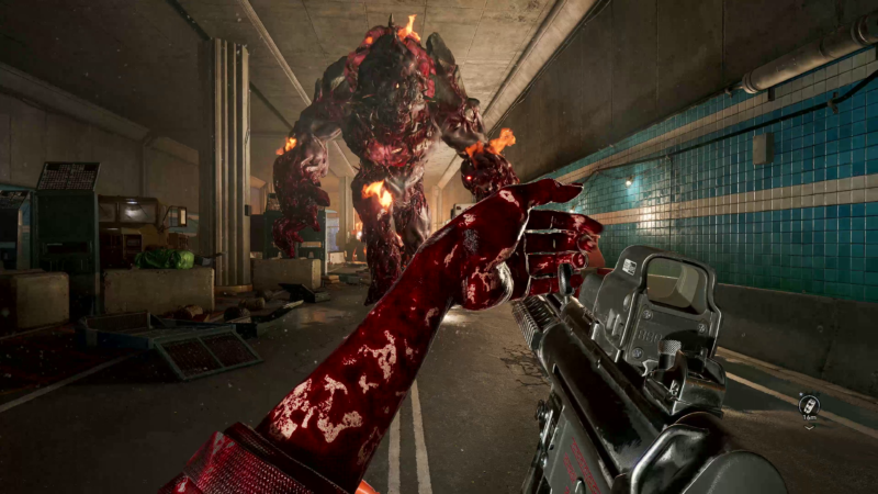 Blood from other zombies' faces, making it slippery to reload during a terrifying moment in <em>Back 4 Blood</em>'s solid closed alpha test.