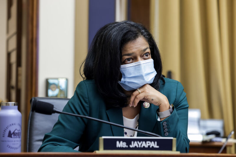 Congresswoman Pramila Jayapal, D-Wash., on Capitol Hill, in Washington, DC July 29, 2020.