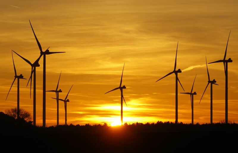 Image Of A Wind Farm.