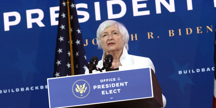 Treasury nominee Yellen is looking to curtail use of cryptocurrency thumbnail