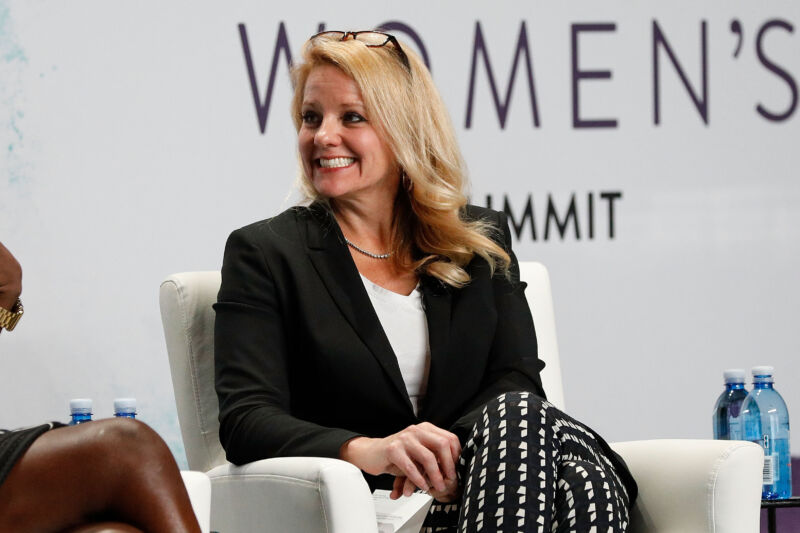 Gwynne Shotwell speaks at the Forbes Women's Summit in New York 2017.