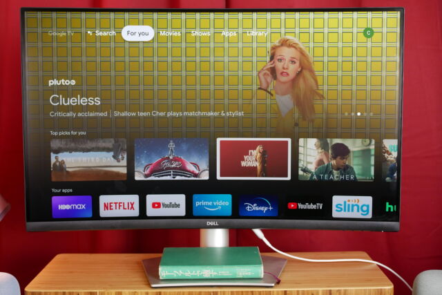The UI of the Google Chromecast with Google TV, our top <a href=