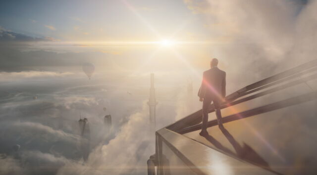 How many people can we assassinate from the very top of a Dubai skyscraper? Agent 47 seems poised to find out in the opening mission of <em>Hitman III</em>.
