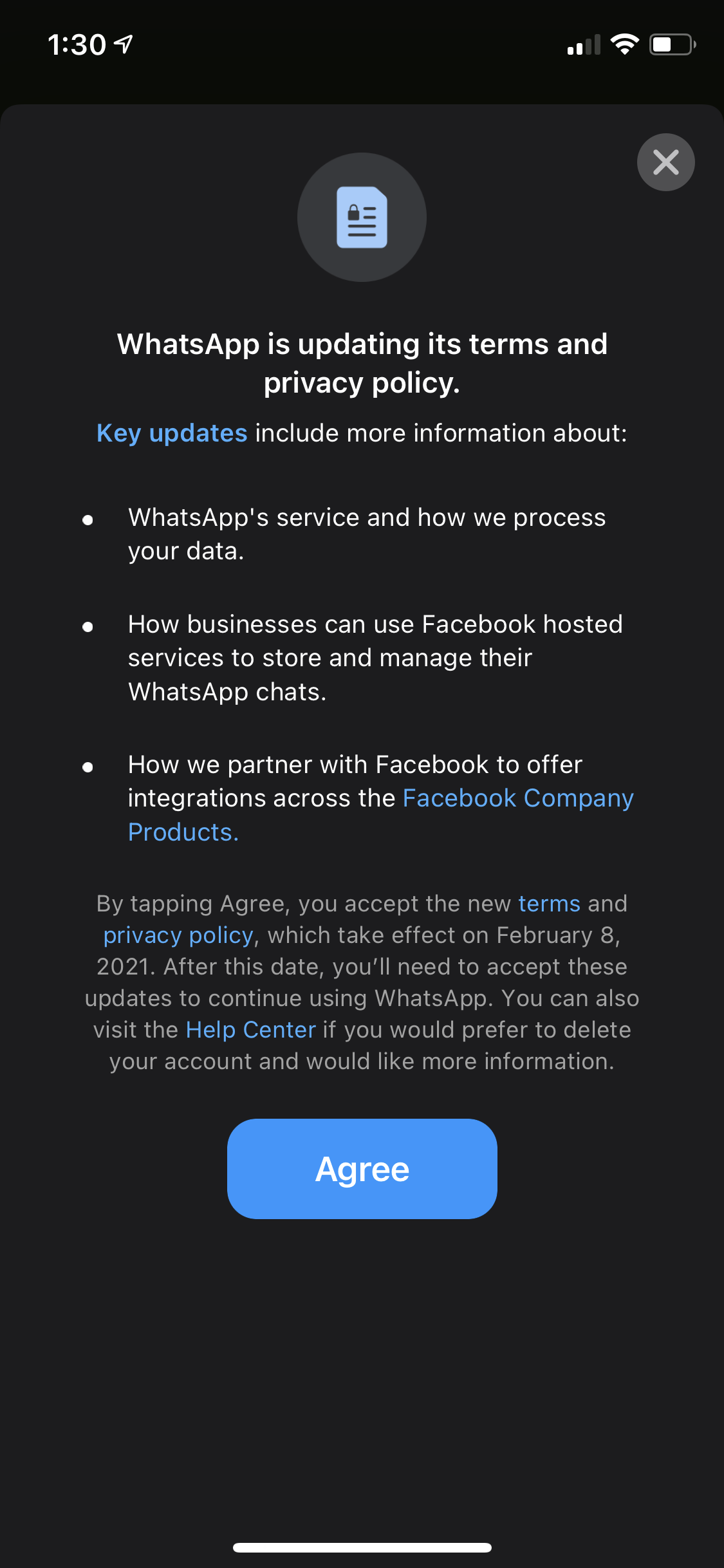 Featured image of post Whatsapp Privacy Policy 2021 Images / A whatsapp privacy update regarding how users interact with businesses stoked fears of broader data sharing with the messaging app&#039;s parent company facebook.