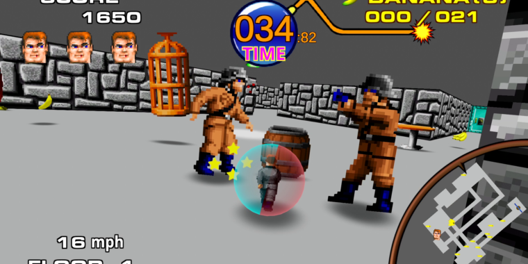 Wolfenstein 3D + Super Monkey Ball = free fun by the Nazis!