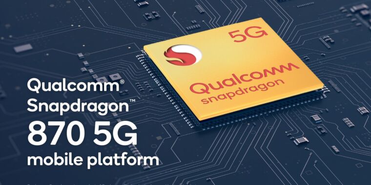 Qualcomm repackages last year’s flagship SoC as the “Snapdragon 870”