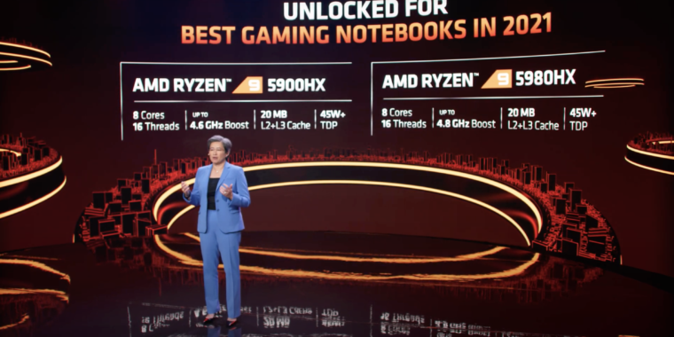 AMD twierdzi, że nowe procesory mobilne Ryzen 5000 to najlepsze Intel do gier i tworzenia treści