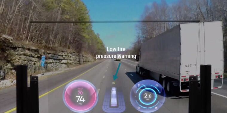 This technology replaces the dashboard of a car with a holographic display