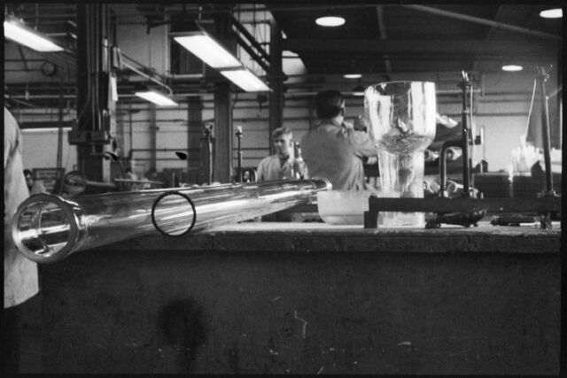 Laboratory glassware being manufactured at the Wear Flint Glass Works, 1961.