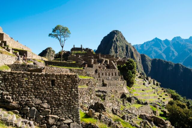 Peru. Machu Picchu. Ruins of Inca Empire City and Huayna Picchu Mountain in Sacred Valley. 