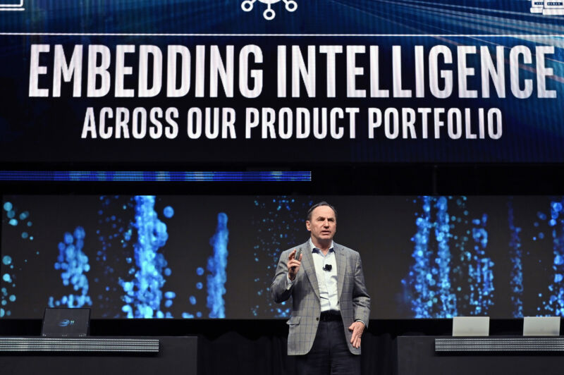 Intel Chief Executive Officer Bob Swan during an Intel press event for CES 2020 at the Mandalay Bay Convention Center on January 6, 2020 in Las Vegas, Nevada.