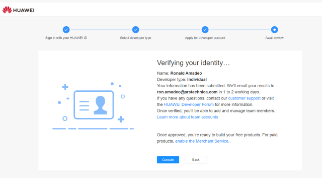 HUAWEI ID Registration-Registration and Verification