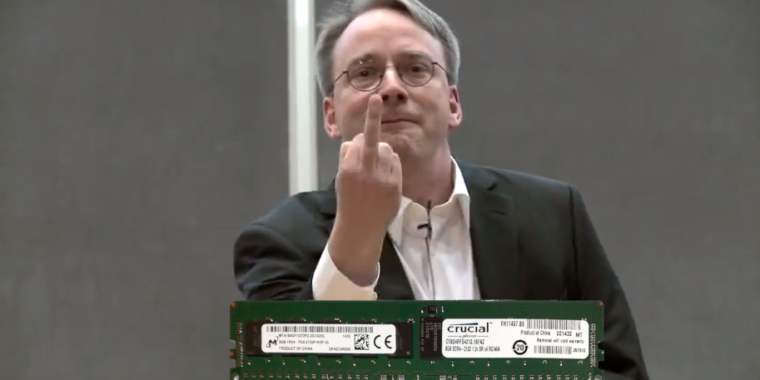 Why do computers not use error recovery RAM?  “Because Intel,” says Linus