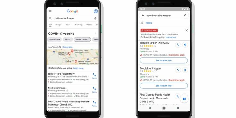 Google Maps will soon show the locations of the COVID vaccine