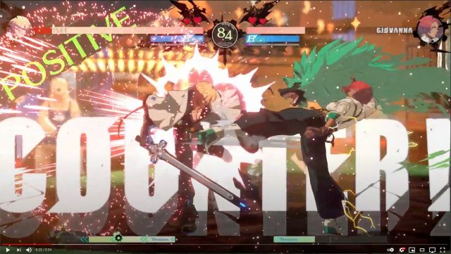 Screenshot from fighting video game Guilty Gears.