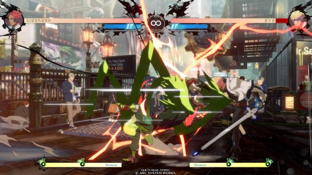 Screenshot from fighting video game Guilty Gears.