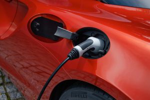 A McLaren Artura charging plug