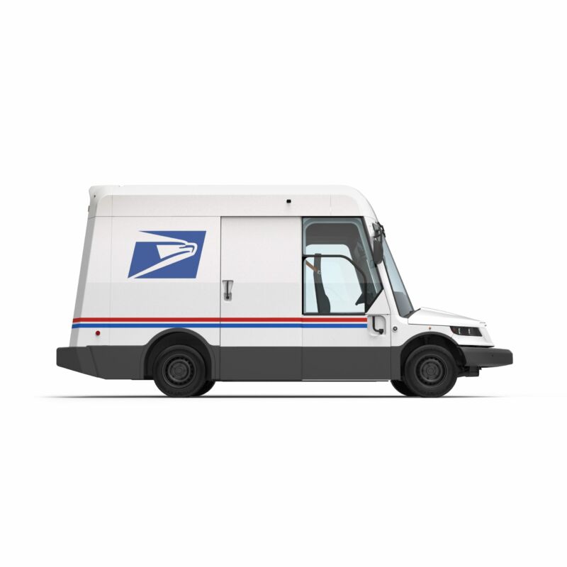 A rendering of the new USPS truck in profile