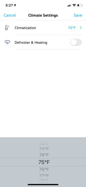 A screenshot of the VW Car-Net app for the ID.4