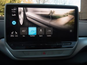 A VW ID.4 infotainment screen showing the four drive modes