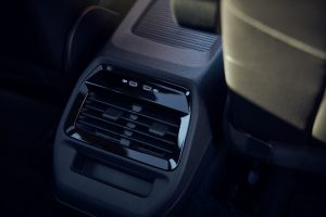 The rear of the center console of a VW ID.4