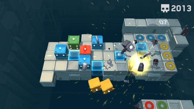 <em>Death Squared</em> is a puzzle game that requires careful communication.