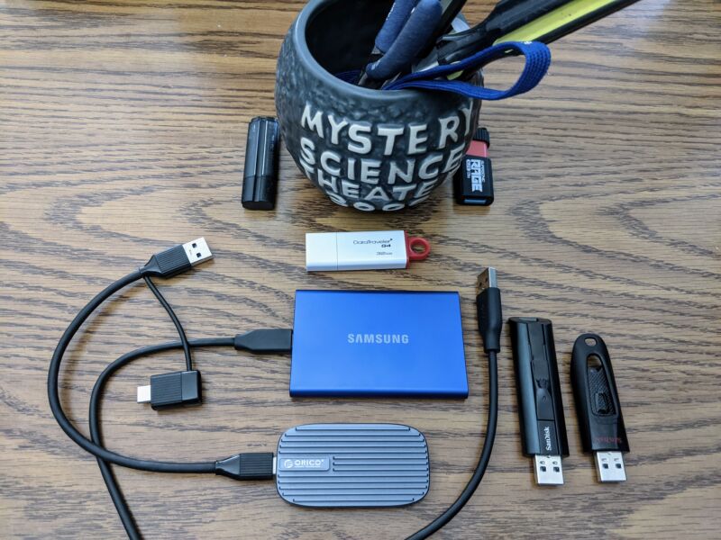 Both portable SSDs were great—as were the SanDisk thumb drives, each in their own price and performance class. The other thumb drives... not so much.